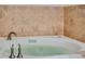 Large, modern bathtub featuring jets, stylish fixtures, and neutral-toned tiling for relaxation at 2982 S Atlantic Ave, New Smyrna Beach, FL 32169