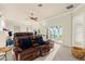 Comfortable living room with water views and leather seating at 3310 John Anderson Dr, Ormond Beach, FL 32176