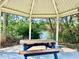 A charming picnic table sits in a covered gazebo with a view of the surrounding landscape at 370 S Center St, Ormond Beach, FL 32174