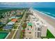 Aerial view showcasing the beachfront location of condominium complex at 4505 S Atlantic Ave # 505, Ponce Inlet, FL 32127