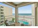 Charming balcony overlooking ocean, beach and pool views at 4505 S Atlantic Ave # 505, Ponce Inlet, FL 32127