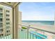 Beautiful oceanfront views from the balcony overlooking the pool and beach at 4505 S Atlantic Ave # 505, Ponce Inlet, FL 32127