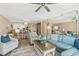 Open-concept living area boasts a spacious layout and stylish furnishings at 4505 S Atlantic Ave # 505, Ponce Inlet, FL 32127