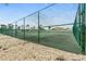 Outdoor tennis court on a sunny day, ready for recreational play, set amidst palm trees and coastal scenery at 4505 S Atlantic Ave # 505, Ponce Inlet, FL 32127