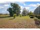 Expansive backyard featuring mature trees, lush landscaping, and a privacy fence at 484 Lanarkshire Pl, Apopka, FL 32712