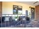 Cozy porch featuring comfortable seating, a welcome sign, and charming floral decorations at 563 Belltower Ave # 240, Deltona, FL 32725