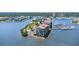 Stunning aerial view of waterfront condo complex with private docks and beautiful water views at 761 Marina Point Dr # 7610, Daytona Beach, FL 32114