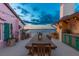 The outdoor patio is well lit with expansive city views, perfect for entertaining at 761 Marina Point Dr # 7610, Daytona Beach, FL 32114