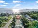 Aerial view of the neighborhood and waterfront setting, showing the home's ideal location at 82 Margaret Rd, Ormond Beach, FL 32176