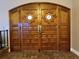 Elegant wood double doors with intricate star details offering a grand entrance at 910 N Kepler Rd, Deland, FL 32724
