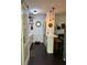 A clean and nicely remodeled kitchen with dark floors and eat-in kitchen counter at 935 S Atlantic Ave # 364, Daytona Beach, FL 32118