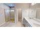 Bathroom with a shower and vanity sink at 1002 Chelan Falls Dr, Deland, FL 32724