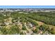 This aerial view reveals a lush neighborhood surrounded by greenery, with homes nestled among mature trees at 101 Sweetwater Oaks Ln, Daytona Beach, FL 32114