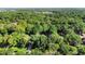 Aerial view showing the roofline and surrounding dense tree coverage providing ample privacy to the residence at 1081 Torchwood Dr, Deland, FL 32724