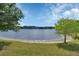 Scenic lake view showcasing a tranquil waterfront and distant houses, framed by lush trees at 1188 Eggleston Dr, Deland, FL 32724