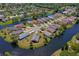 Aerial view of the neighborhood highlighting waterfront homes and community layout at 133 Wood Ibis Ct, Daytona Beach, FL 32119