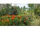 Lush landscaping with brilliant orange flowers adding natural beauty to the outdoor space at 150 Lake Charles Rd, Deland, FL 32724