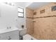 Bathroom with tiled shower and modern vanity at 1627 Alloway Dr, Deltona, FL 32738
