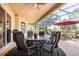 Inviting screened patio featuring a dining area, open views and access to the backyard at 202 Westcott Ct, Deland, FL 32724