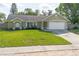 Inviting one-story home featuring a lush green lawn and an attached garage, offering comfort and curb appeal at 227 Heronwood Cir, Deltona, FL 32725