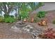 Cozy backyard fire pit area with wooden chairs creates an inviting space for outdoor relaxation and entertaining at 2427 Beck Cir, Deltona, FL 32738