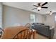 Open concept featuring a dining area and living room with tiled floors and neutral tones throughout at 263 Seaview Ave, Daytona Beach, FL 32118