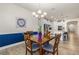 Inviting dining room with wainscoting and an open view into the kitchen, great for entertaining at 2901 Monaghan Dr, Ormond Beach, FL 32174