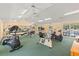 Well-equipped fitness center with modern exercise equipment and a view of the community pool at 3140 Kailani Ct, Ormond Beach, FL 32174