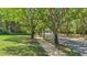 Scenic street view with a canopy of mature trees creating a shaded and inviting atmosphere at 3140 Kailani Ct, Ormond Beach, FL 32174