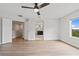 Bedroom with ceiling fan and ensuite bathroom entrance at 3333 Atmore Ter, Ocoee, FL 34761
