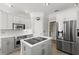 Well-equipped kitchen with a kitchen island, stainless steel appliances, and stylish cabinetry and countertops at 4 Huntsman Look, Ormond Beach, FL 32174