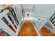 Stairway with oak steps and blue walls at 4 Huntsman Look, Ormond Beach, FL 32174