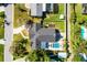 Aerial shot of a home and its surrounding property showing the pool and proximity to neighbors at 426 N Boyd St, Winter Garden, FL 34787