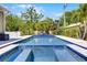 Inviting pool featuring a water feature and lush greenery, creating a serene and private backyard oasis at 426 N Boyd St, Winter Garden, FL 34787