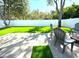 Backyard with outdoor seating, patio and new lawn at 4339 Northern Dancer Way, Orlando, FL 32826