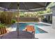 Inviting pool area with a lounge and lush bamboo, perfect for relaxation and outdoor entertaining at 510 E Wisconsin Ave, Orange City, FL 32763