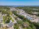 Wide aerial shot of neighborhood showcasing tree lined streets and a distant cityscape at 5400 Turton Ln, Port Orange, FL 32127