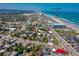 Aerial view of charming community home location near Joe's Crab Shack on Daytona Beach at 605 Goodall Ave, Daytona Beach, FL 32118