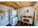 Utility room featuring a washer, dryer, and work bench at 605 Goodall Ave, Daytona Beach, FL 32118