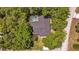 Aerial shot of a home with a pool, surrounded by dense trees, offering a private outdoor oasis at 639 Elwood St, Deltona, FL 32725