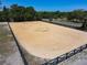 Well-maintained equestrian arena with black fencing and a sandy surface, ready for training at 685 Enterprise Osteen Rd, Osteen, FL 32764