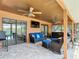 Covered patio featuring comfortable seating and ceiling fans at 685 Enterprise Osteen Rd, Osteen, FL 32764