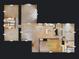 Detailed floor plan showcasing the layout of the home, including the living spaces, bedrooms, bathrooms, and kitchen at 1371 Merrifield Ct, Deltona, FL 32725