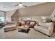 Expansive bonus room featuring an array of seating options for relaxation and entertainment at 1420 Shady Meadow Ln, Deland, FL 32724
