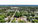 Aerial shot of a home on a tree-lined street, offering great views of the city skyline and waterfront at 1598 Montgomery Ave, Daytona Beach, FL 32117