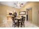 Open-concept dining area showcasing connection to kitchen and living spaces at 1731 Urbana Ave, Deltona, FL 32725