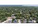 Aerial view highlighting the property nestled among lush greenery and trees in a residential neighborhood at 220 Buena Vista St, Debary, FL 32713