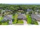 A beautiful aerial view showing the layout of the home among lush greenery and neighboring properties at 2337 Oxmoor Dr, Deland, FL 32724