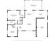 Detailed floor plan showcasing the layout of the home, including the primary bedroom, living room and kitchen at 242 Linda Vista St, Debary, FL 32713