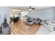 Open floor plan with living room, dining area, and modern kitchen at 242 Linda Vista St, Debary, FL 32713